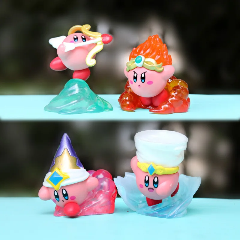 4pcs/set Kirby Cupid Cake Car Desk Decoration Figure Toys