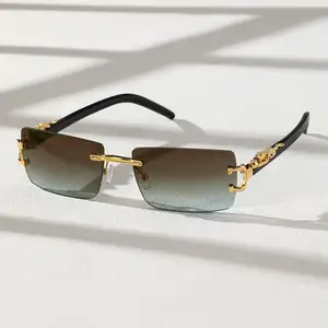1 PC benutzerdefinierte retanguläre Sonnenbrille ohne Modebrahmen für das tägliche Leben 10 Hauptverkaufs -Replikate Sonneneinstrahlung - №6