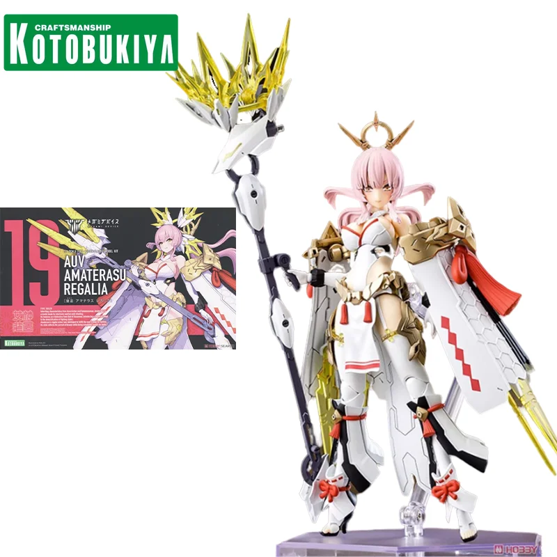 KOTOBUKIYA Original KP698 Megami Device19 AUV AMATERASU REGALIA Anime Action Figure Mobile Suit Girl Model Toys Gifts for Kids