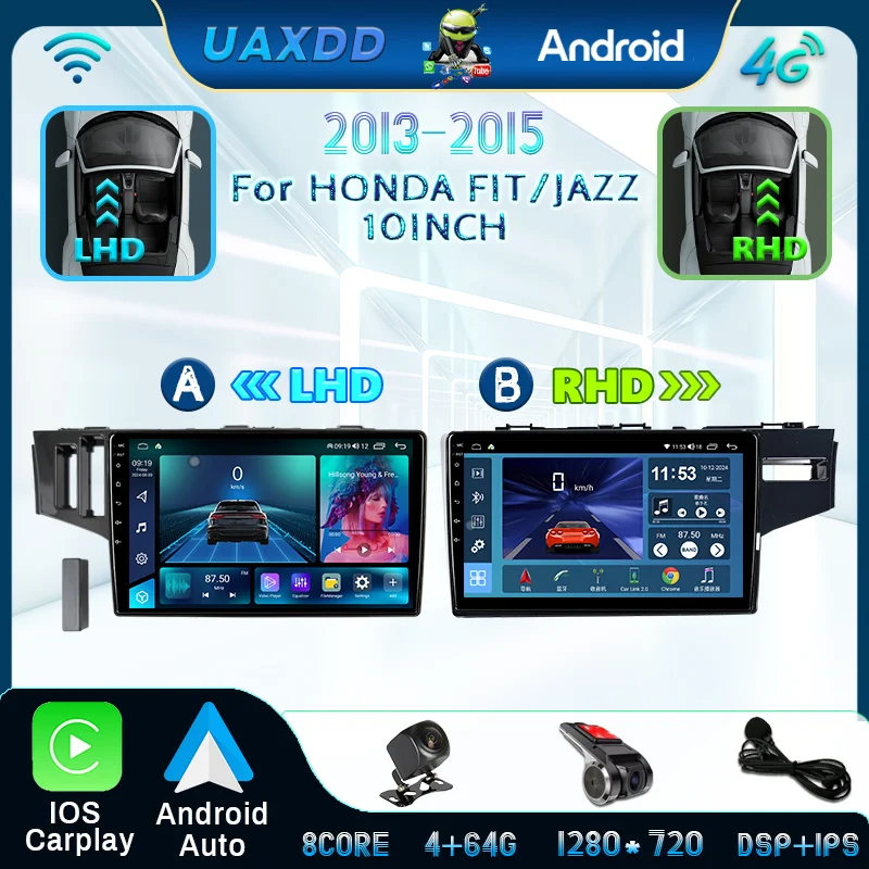 

Android Car Radio for Honda Fit Jazz 2013-2015 GPS Navigation Stereo Multimedia Video Player Screen Camera 2 Din player 10.1inch