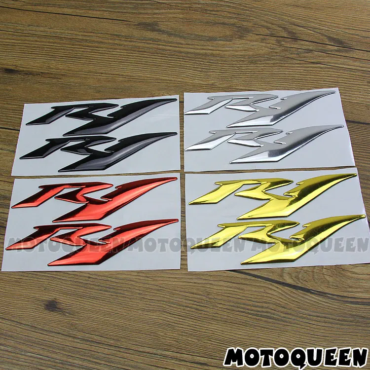 Motorcycle 3D Chrome Reflective Decals Tank Pad Shell Body Wind  Fairing Stickers For Yamaha YZF R1 YZF1000