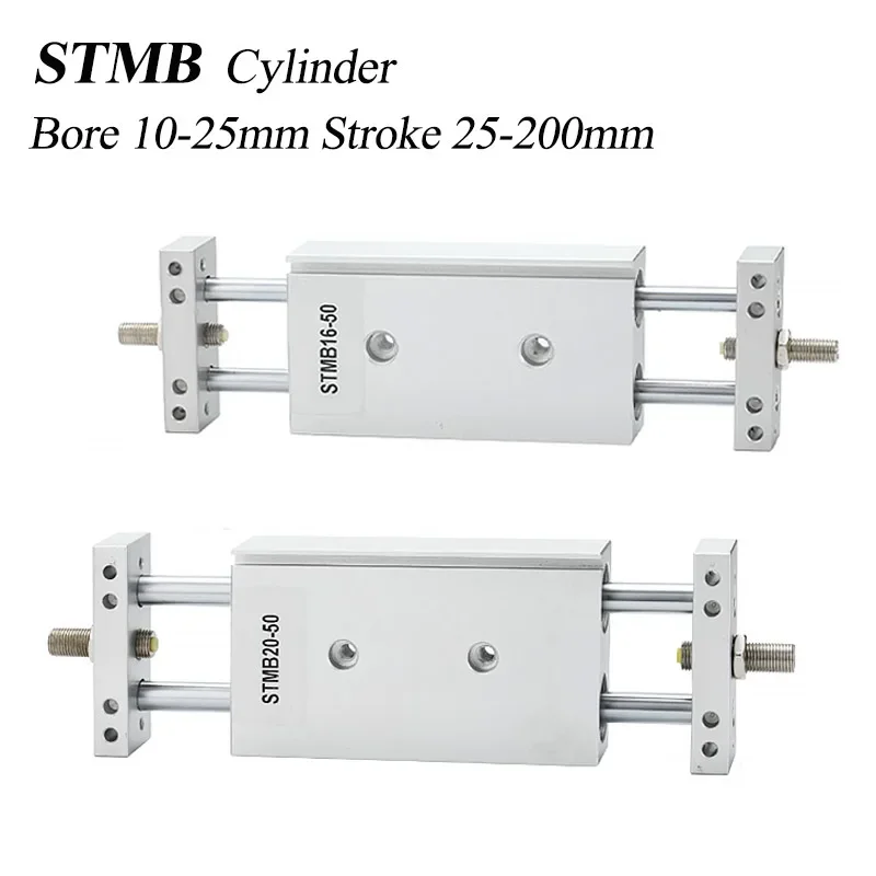 HLH STMB10 16 20 25*25/50/75/100/125/150/175/200MM High Quality Dual Axis Slide Table STMB Pneumatic Air Cylinder Adjustable