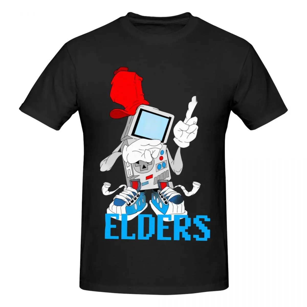 Men Respect Your Elders Gaming Control Retro Fun Gamer T Shirt Streetwear Oversized Cotton Custom Sleeve Anime Shirt