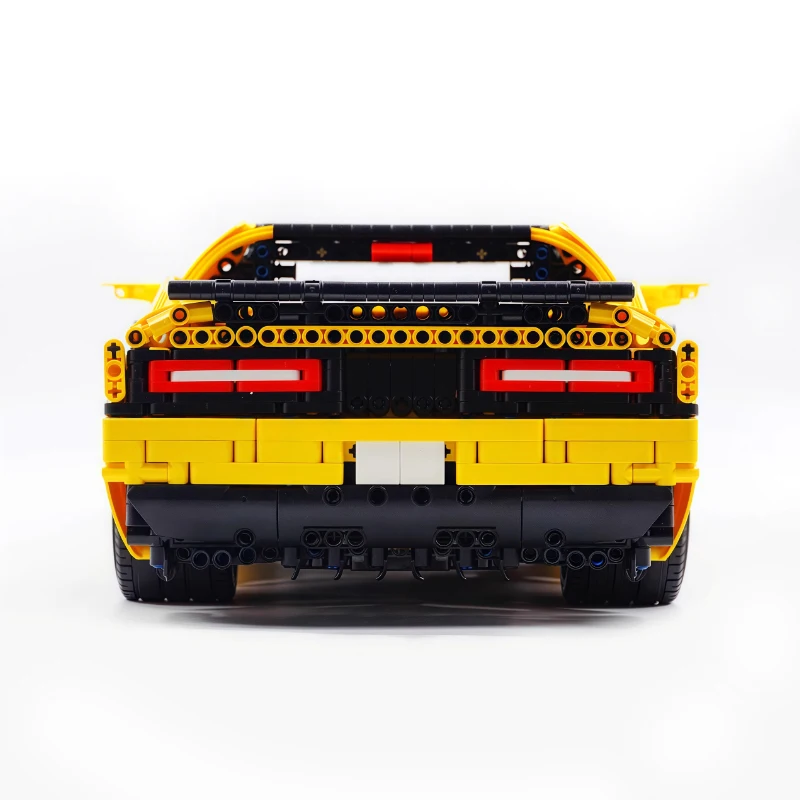 MOC 93560 152910 1:8 نموذج سيارة رياضية تشالنجر شيطان تكنولوجيا Hellcat ملحقات السباق اللبنات لعبة الطوب عيد الميلاد