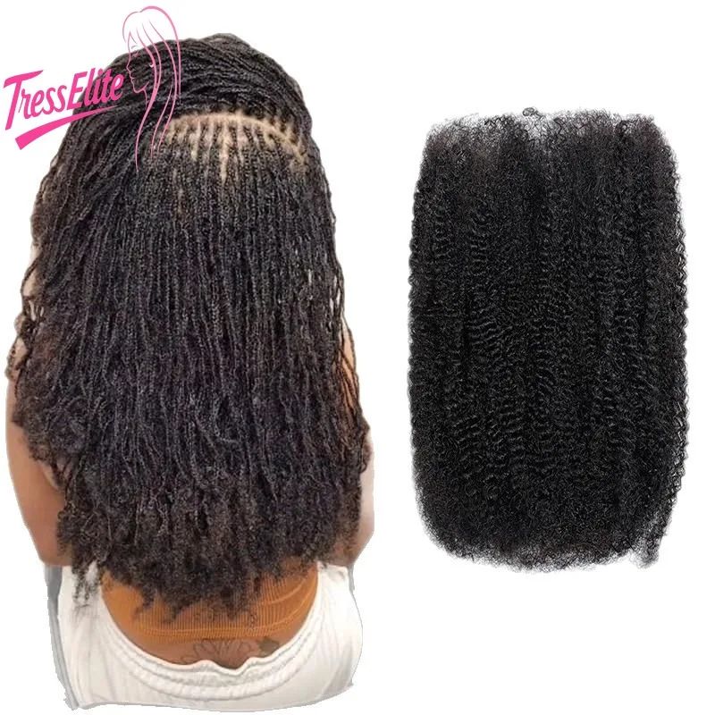 

Человеческие афро-волосы премиум-класса для вязания крючком, 30 г/50 г 1b # Высокое качество 10-18 дюймов для плетения коржок