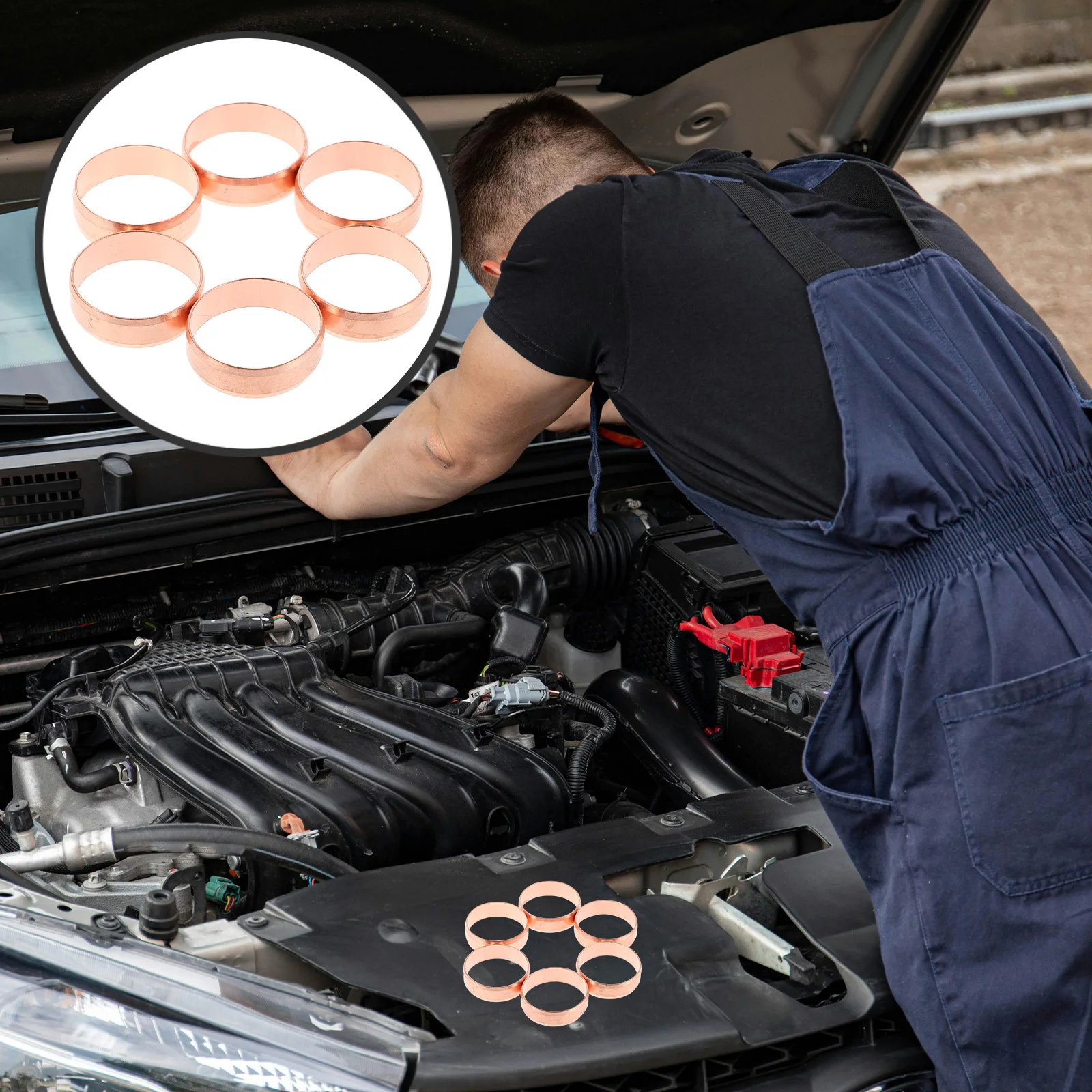 

10Pcs Copper Fuel Pump Clips Longlasting Tube Clamps Easy Install Car Hose Fasteners Pump Clamp Fuel Bracket Mount