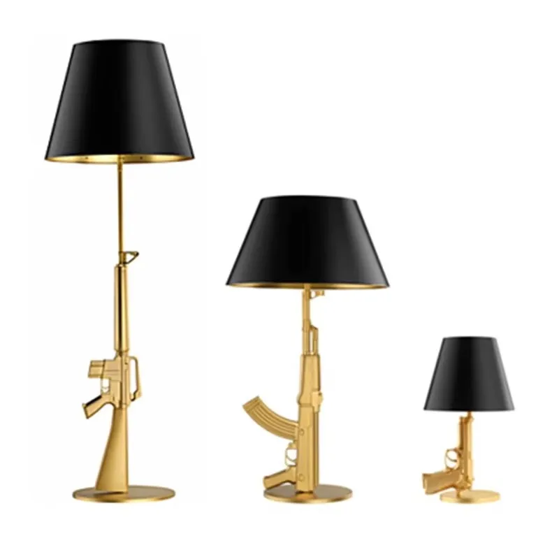 

AK47 Moderne lounge 18K Gun Creatieve Hars Staande Licht voor Woonkamer Studeerkamer Slaapkamer Bed Tafellamp Home Light