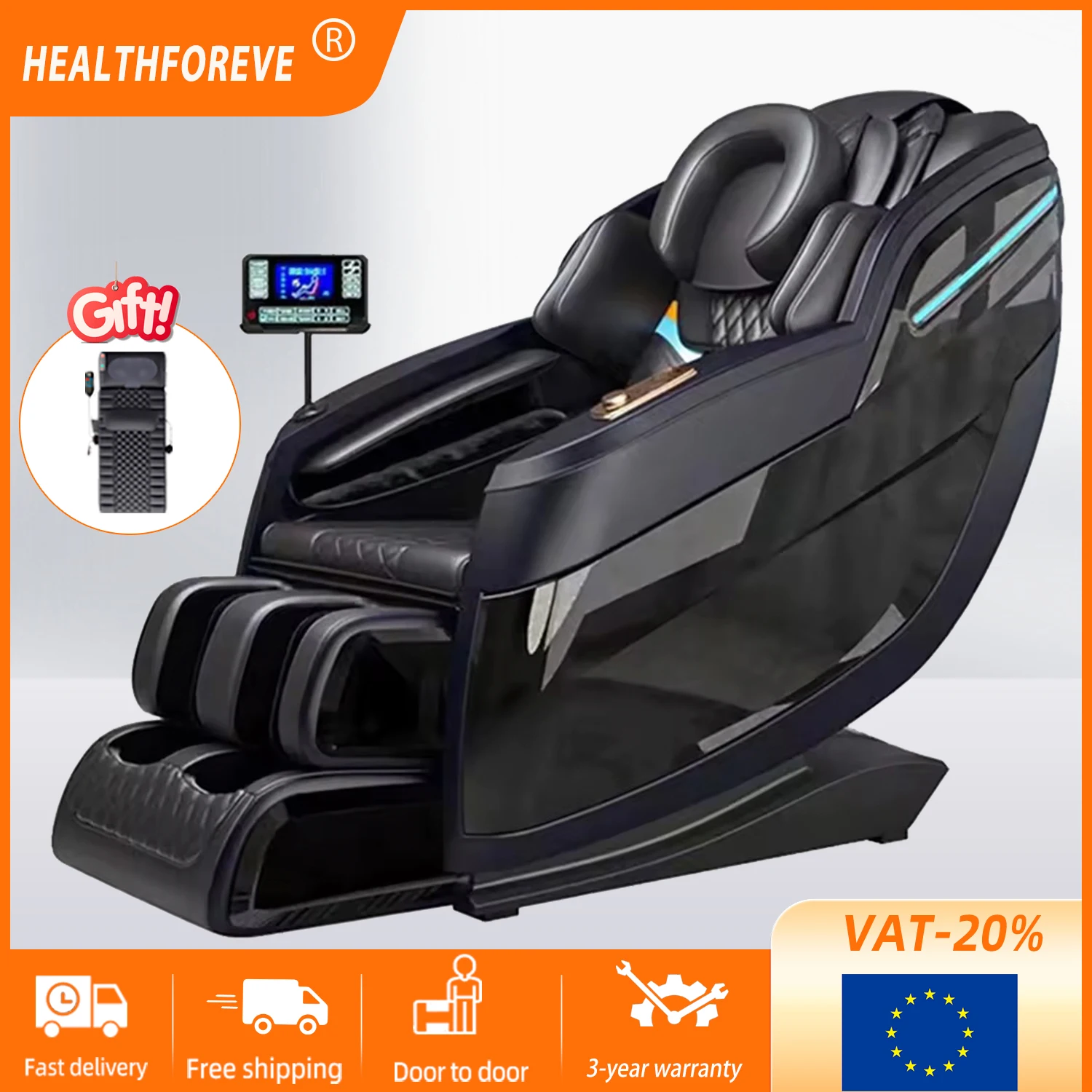 Massage Chair full body Bluetooth Speaker Body Care Chair Sofa Electric Automatic Kneading Heating Massage Chair 4d zero gravity