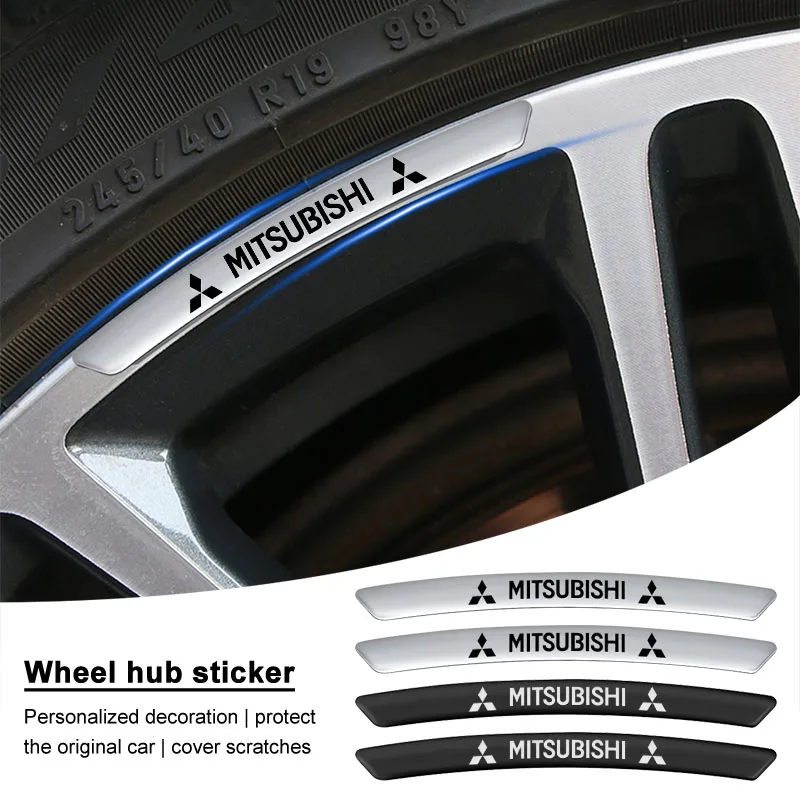 

Car Styling Auto Wheel Hub Badge Tire Rim Stickers Accessories For Mitsubishi ASX Lancer Pajero Outlander L200 EVO Lancer EX