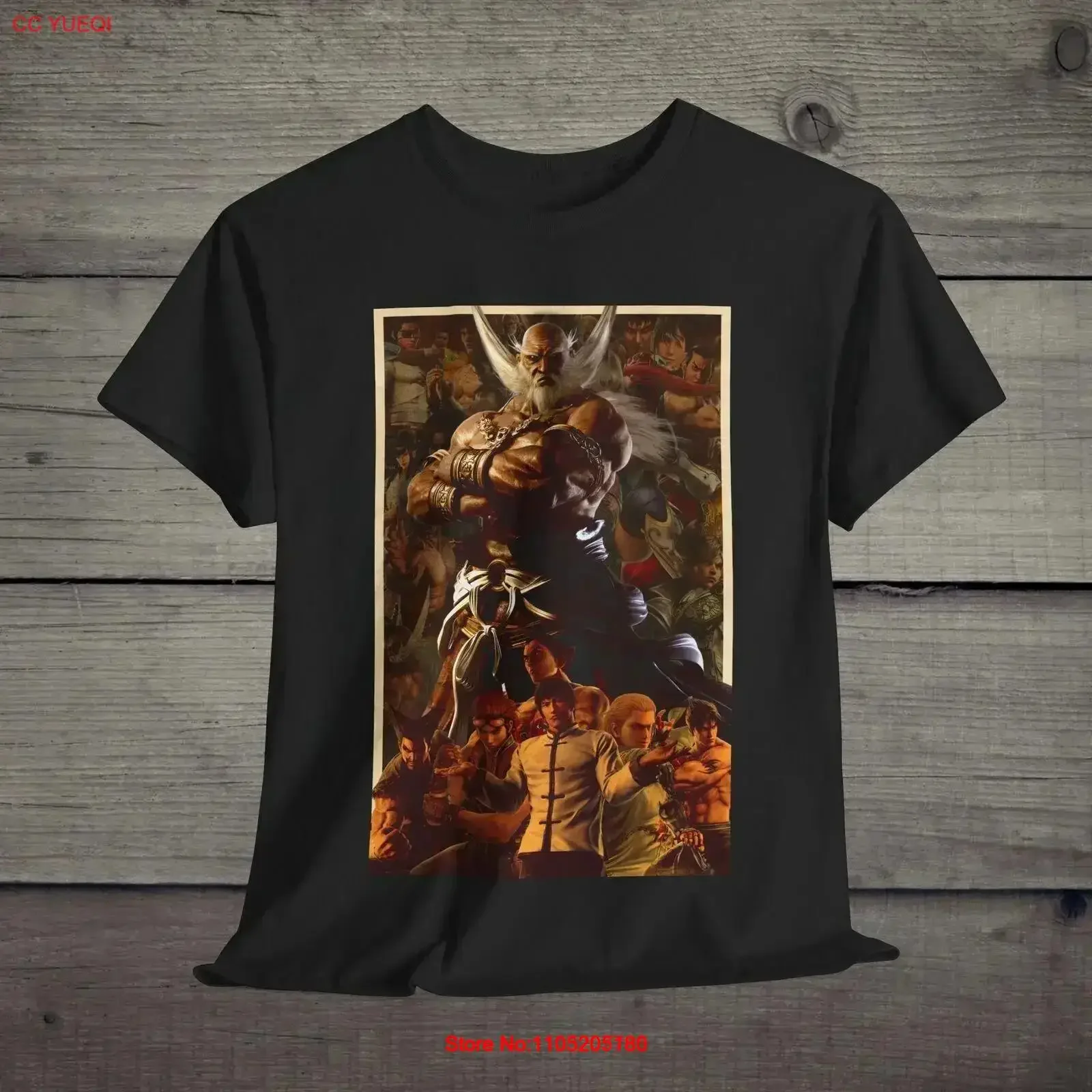 Tekken Game T Shirt Video Fighting Gamer Martial Arts vintage Washed fashion Stylish Breathable Stretched graphic Slightly Soft