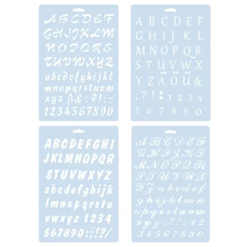 Imagen 2 del producto Plantilla de capas huecas para álbum de recortes, plantillas de letras del alfabeto, plantilla de decoración de álbum en relieve, enmascaramiento para pulverización de tinta pigmentada