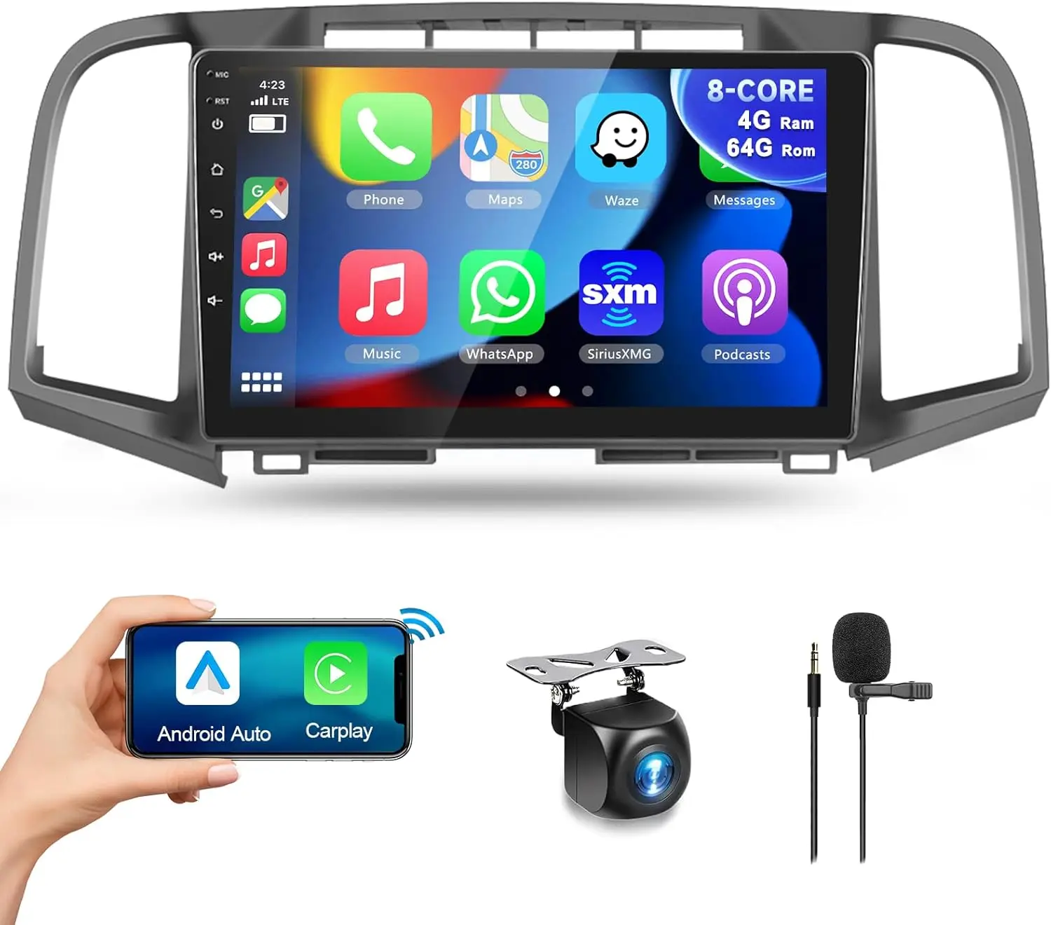 Car Radio Stereo for Toyota Venza 2008-2016 with Wireless CarPlay&Android Auto 9