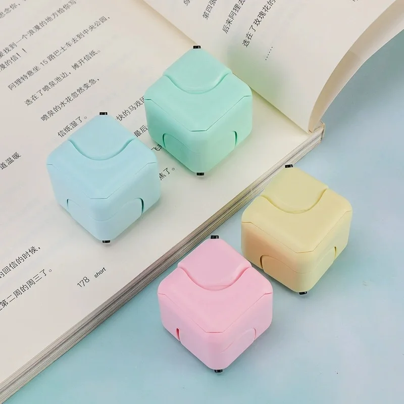 Fidget Cube con Spinner, juguete rompecabezas multifunción para aliviar el estrés para adultos, mini juguete de dedo cuadrado de 6 lados para la ansiedad TDAH