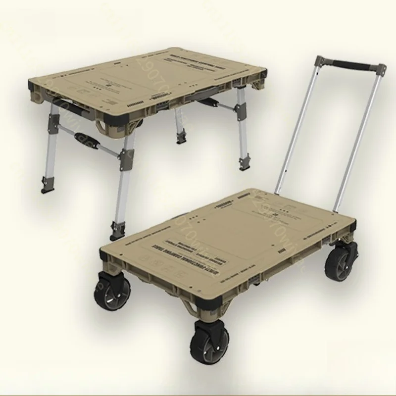 Cross-border best-selling foldable outdoor family camping push-pull table-pulling cart suitcase