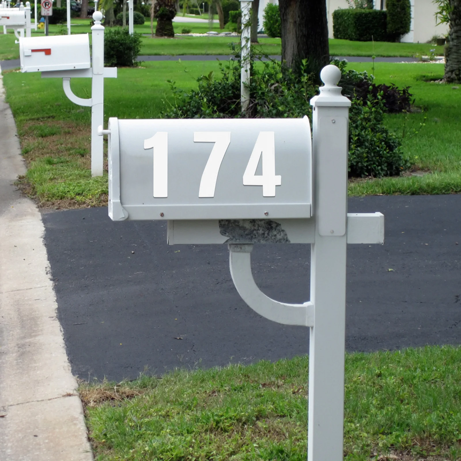 10 Sheets Weatherproof Address Number Stickers For Mailbox House Self-Stick 0-9 Decals Trash Bins Doors Easy Identification