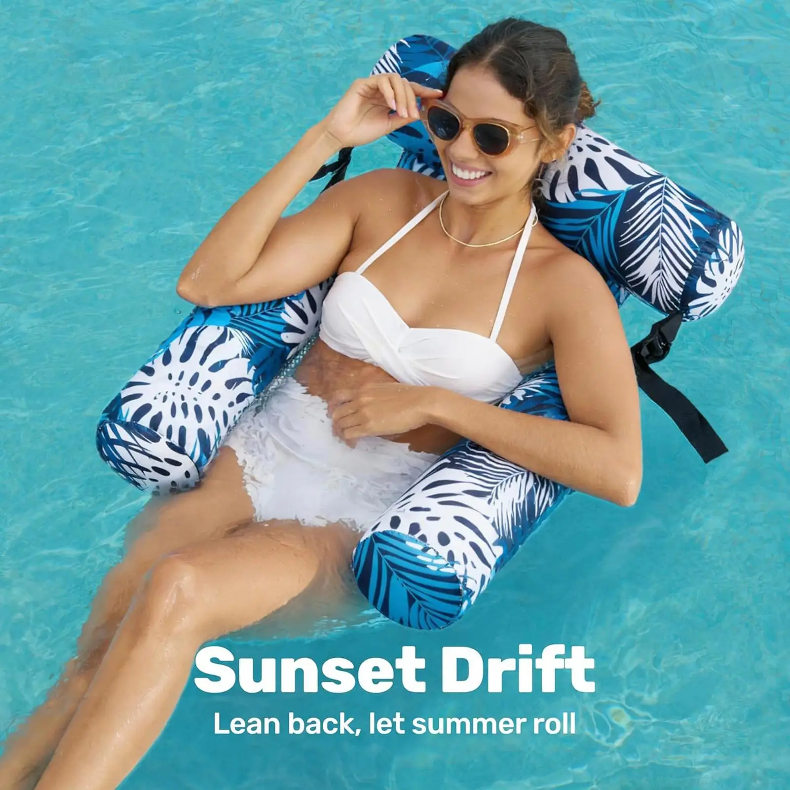 

Inflatable Floating Lounger for Adult Portable Pool Float Chair folding Recliner for Swimming Pool Beach Summer Relaxation toy