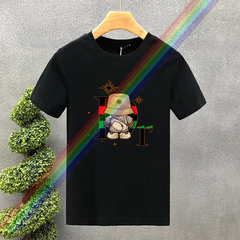 

Высокое качество, роскошный бренд, 100% хлопок, дизайнерские футболки с принтом медведя, летние Harajuku, мужская/женская футболка с коротким рукавом, азиатский размер