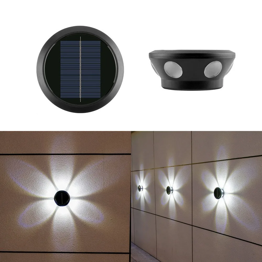 

Ambient Wall Waterproof Solar Wall Lamp Solar Powered Smart Light Control Outdoor Wall Light LED Light Garden Fence Light Patio