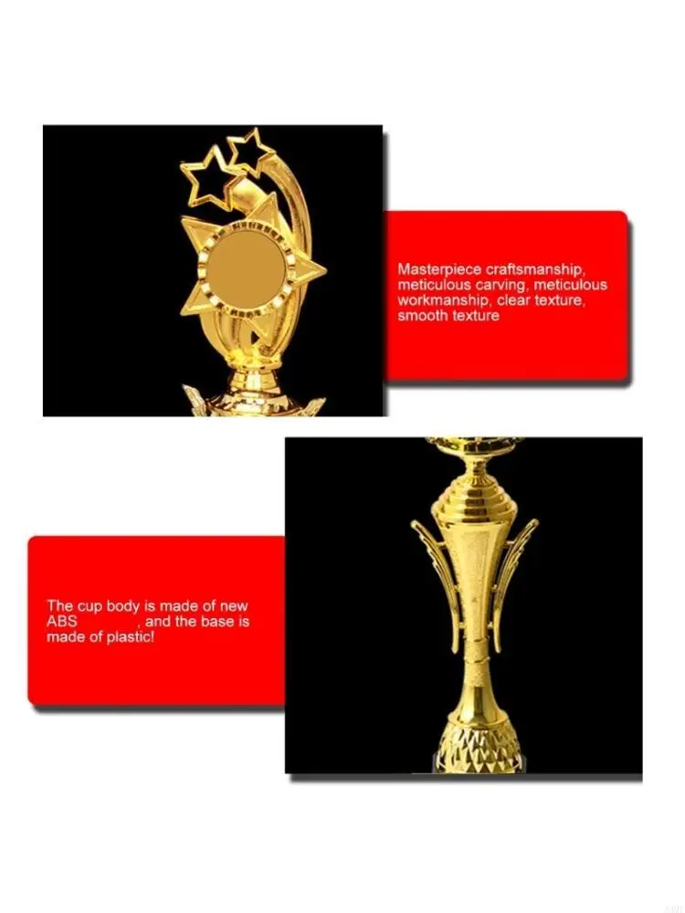 

Golden Plastic Star Winner Trophies Award For Kids And Adults Sports Competitions Ceremonies 37.5CM/44CM/47CM Height JOME