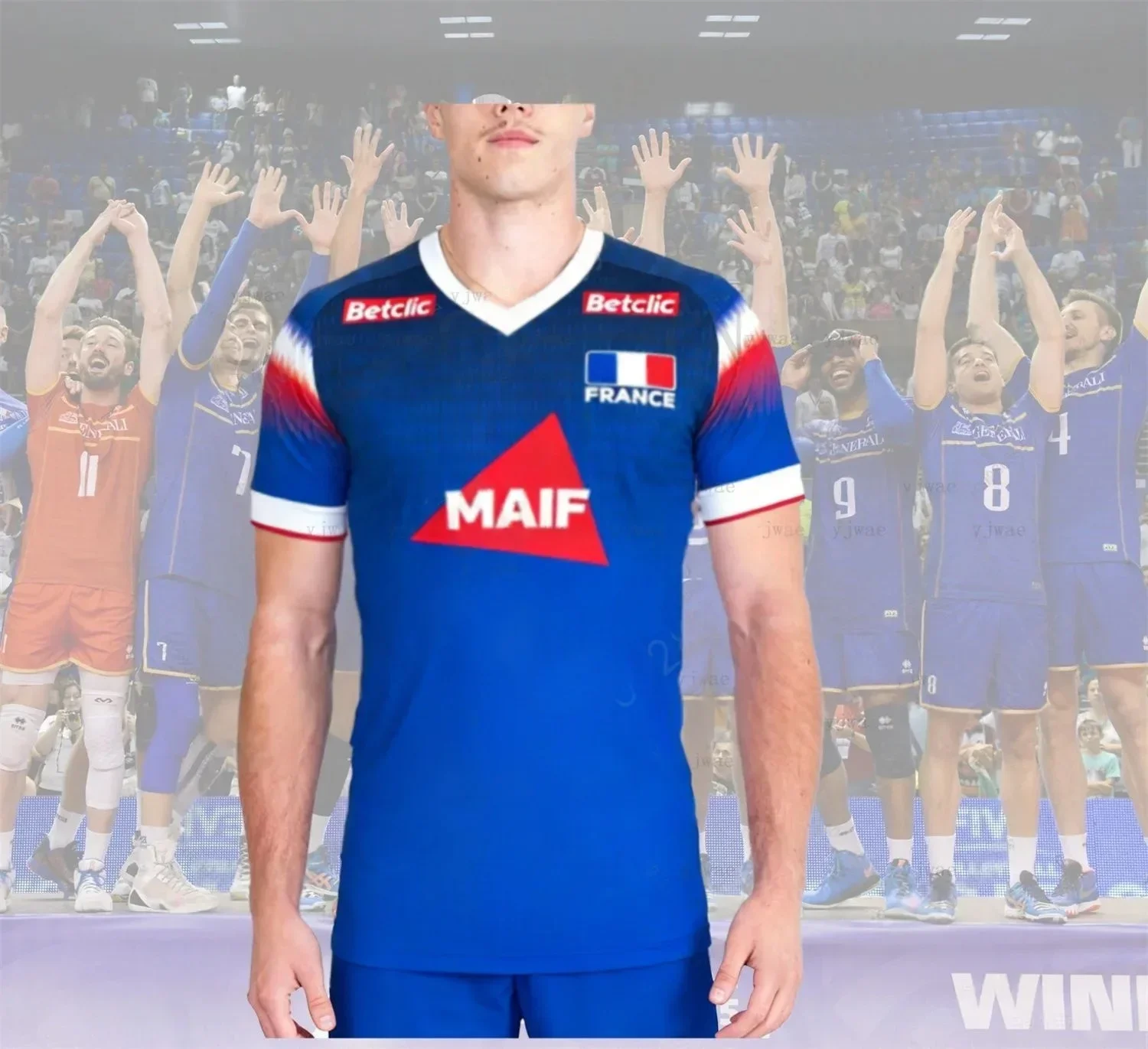 2026 New Volleyball T-shirt 3D Printed French Training Suit Breathable Fast Drying Adult Sportswear Street Wear Parent-child