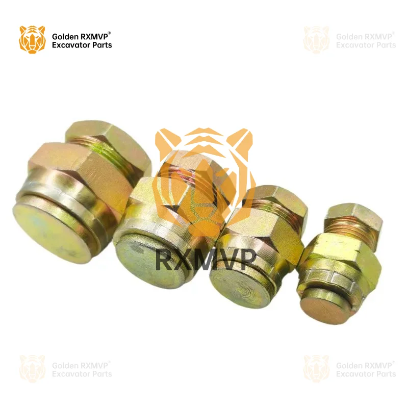 For Breaking Hammer Gun head tubing plug bulkhead Anti-leakage screwed joint68 75 100 140Hammer Excavator Parts