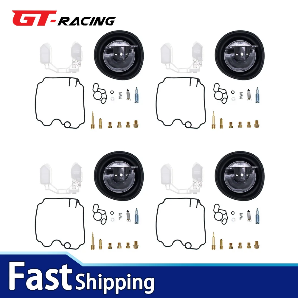

4X Motorcycle Carburetor Repair Kit for Yamaha FZR 1000 EXUP 1989–1995 Carb Rebuild Set Gasket Float Needle