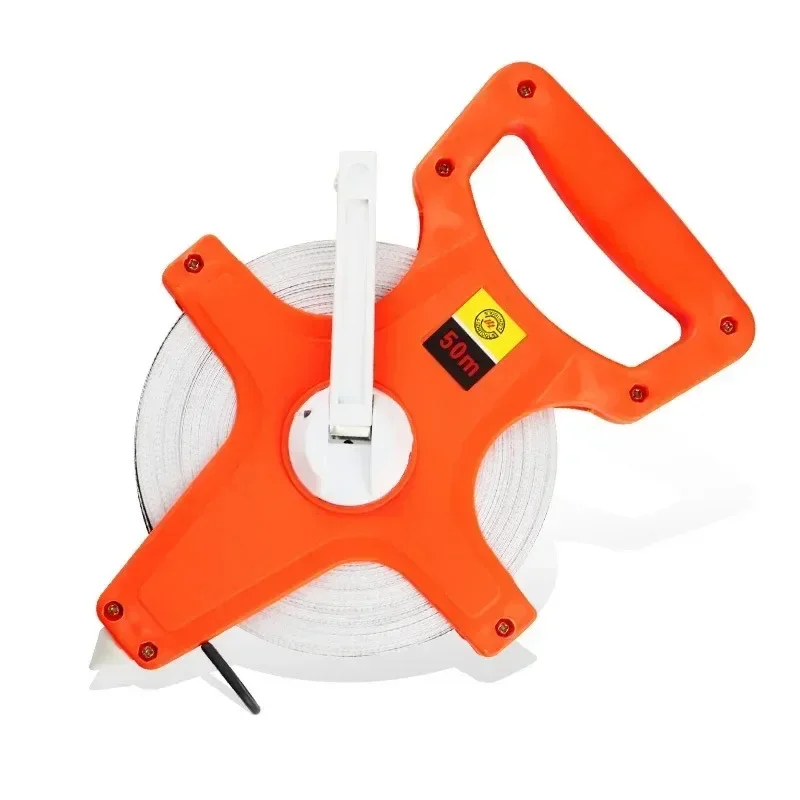 1 PC 30 M/50 M/100 M เมตรเปิด Reel เทปไฟเบอร์กลาสวัดนิ้วเมตริกขนาดทนต่อแรงกระแทกพลาสติกวัดเครื่องมือ