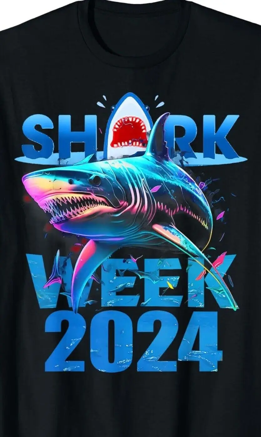 NEW! Shark Week Summer Passion Shark Lover Ocean Wildlife T-Shirt - MADE IN USA