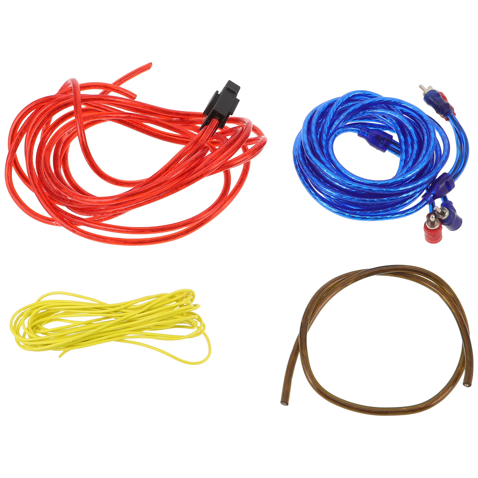 

4Pcs Audio Amplifier Wiring System Professional Grade Car Speaker Wires with Heat Abrasion Resistance for Universal Vehicle