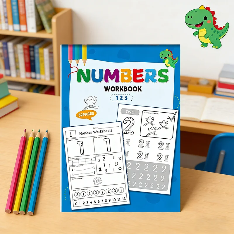 

Детская тетрадь с цифровым познанием, обучение управлению ручкой, ежедневная практика рисования, красная книга