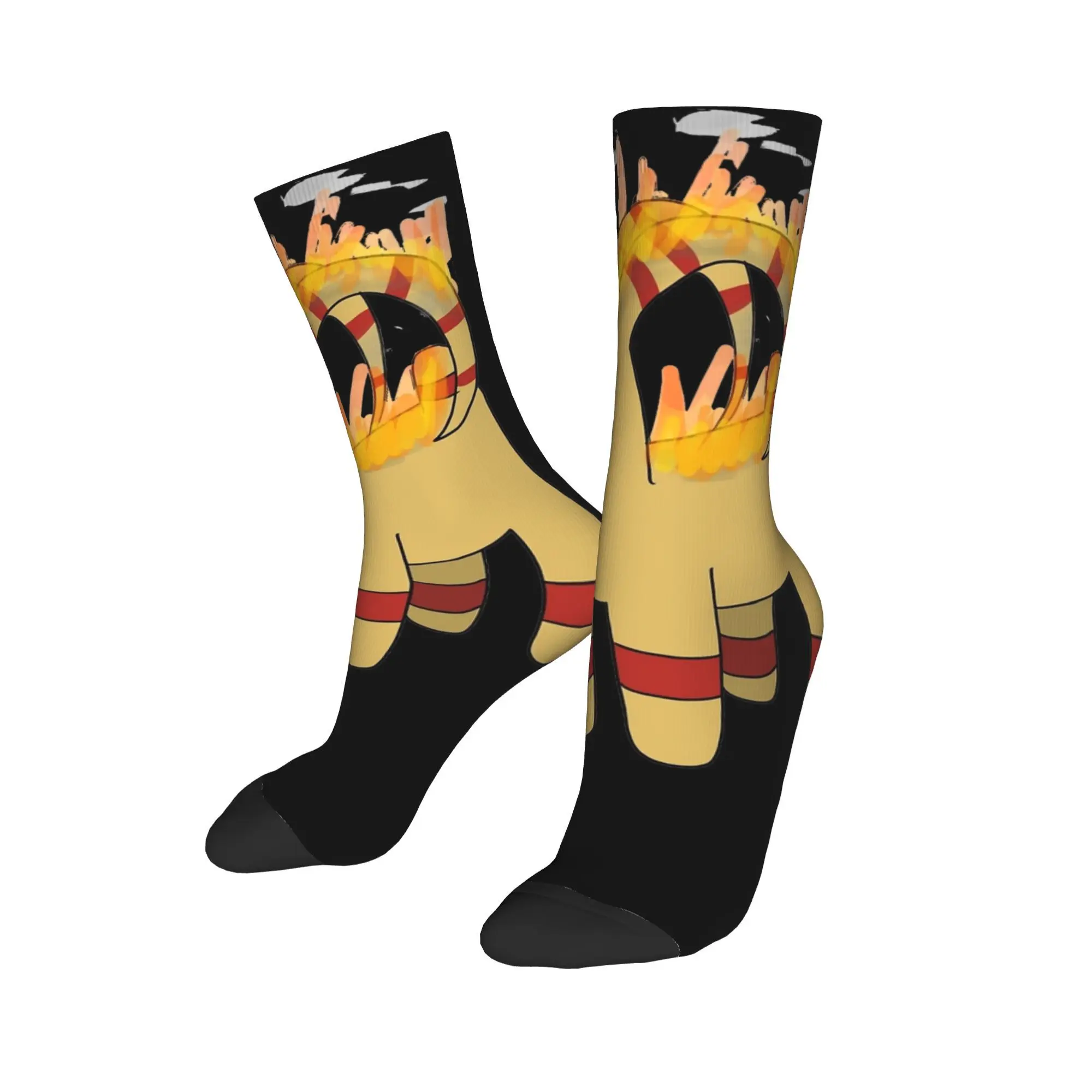 Gävlebocken on Fire Socks for Women Men All Season Gavle Goat Christmas Comfortable Crew Socks Non-slip