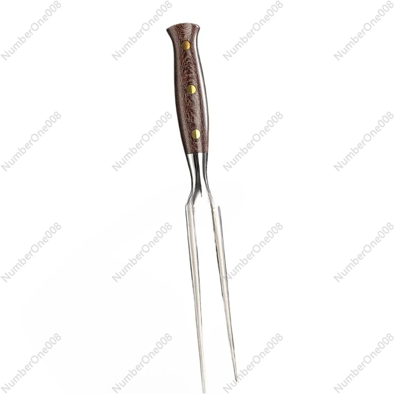 

Premium Stainless Steel Carving Fork Micarta Handle BBQ Fork Kitchen Cooking Tool Professional Meat Fork