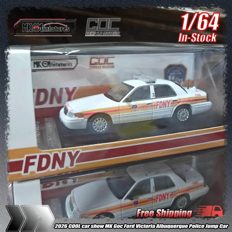 

Mk Goc 1:64 2003 Model Ford Victoria Crown Sheriff Police Car Simulation Alloy Miniature Die-Cast Car Model Custom Children Toys