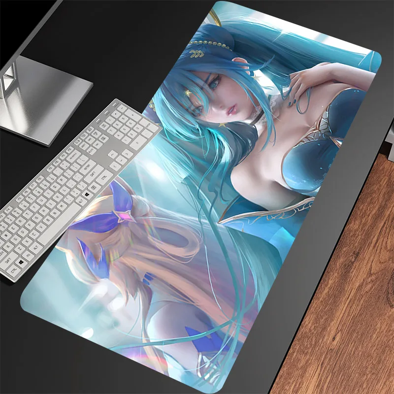 

Hot Gaming Mousepad 900x400 Sona League of Legends Anime Girl Desk Mat PC Keyboard Pad XXL Laptop Mouse Pad Office Rubbwe Carpet