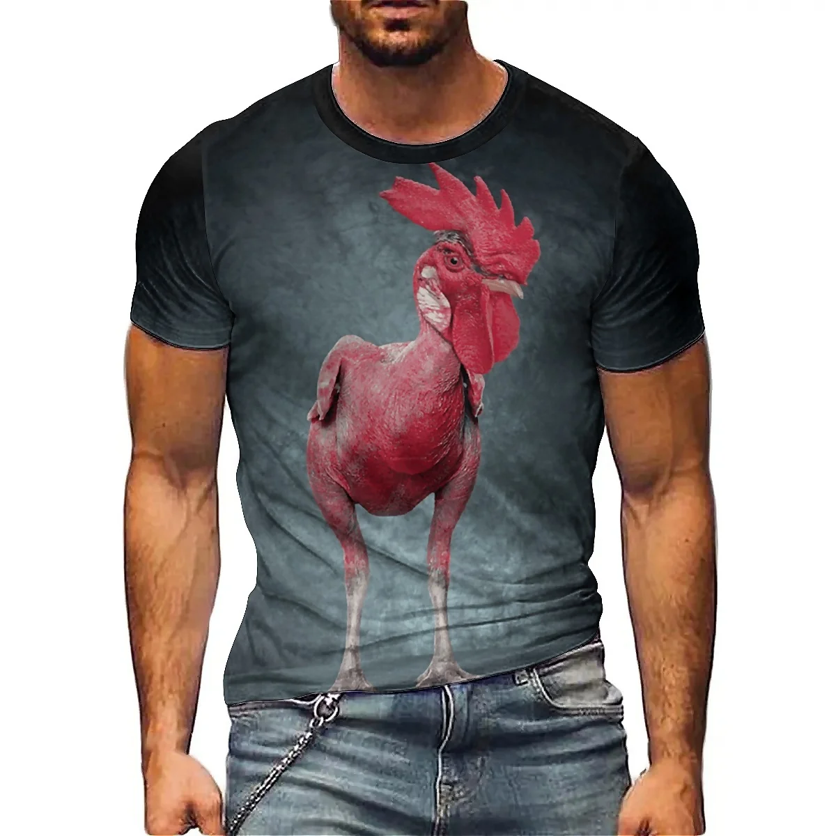 New Personalized Fantasy Art Men's 3D Printed Short-Sleeve T-Shirt - Crew Neck Top