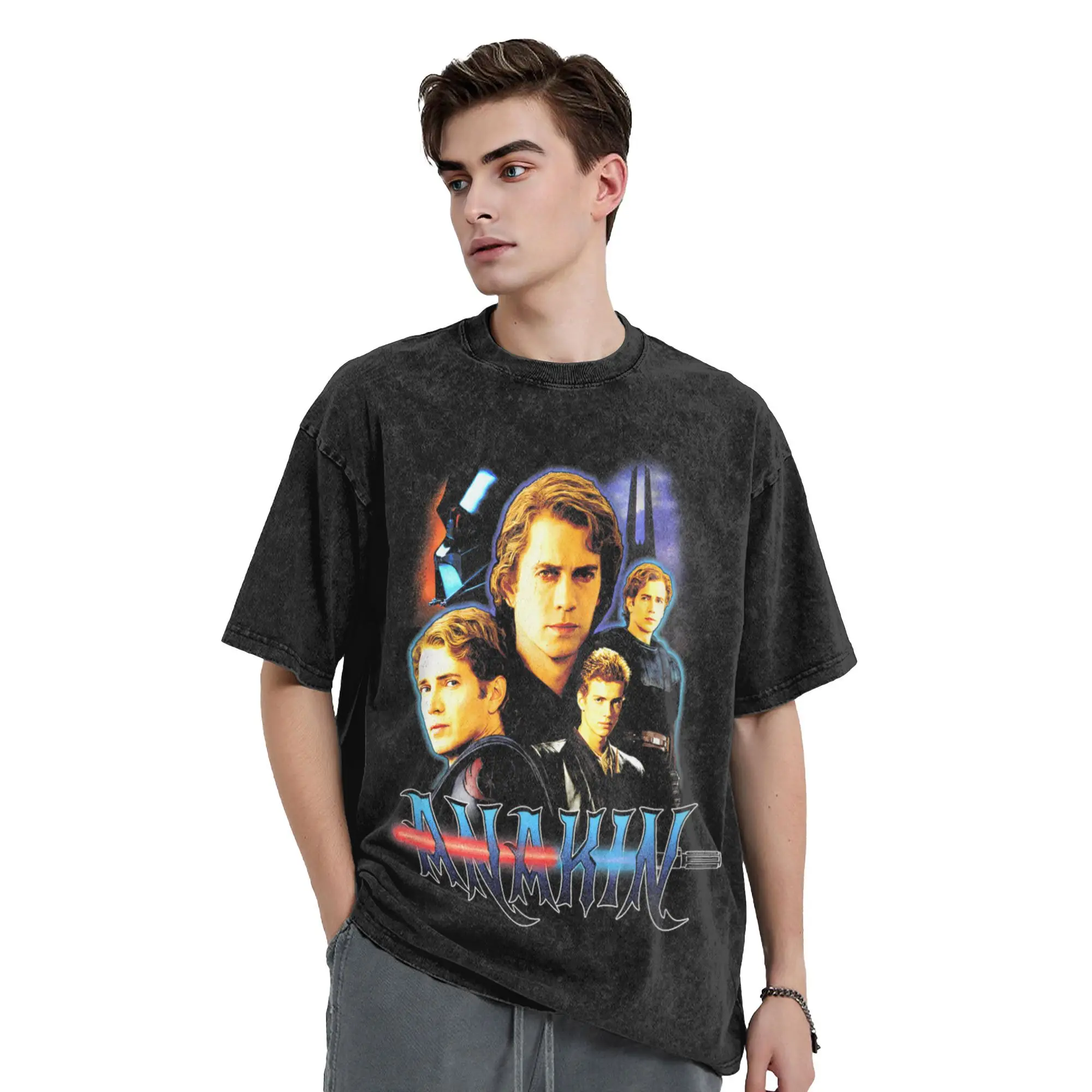 تي شيرت Anakins Skywalkers للرجال جديد 100% قطن تي شيرت برقبة دائرية وأكمام قصيرة ملابس مطبوعة