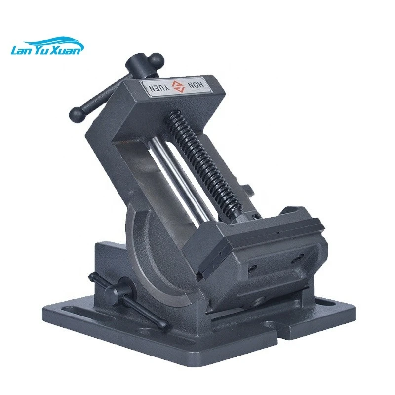 

Tilting Guide Rod Angle Flat Nose Bench Vise 0-90 Degree Bench Drilling Machine Vice 3 4 Inch