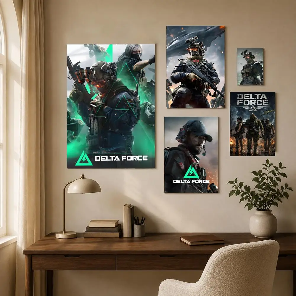 Delta Force Poster HD Self-adhesive Waterproof DIY Decorative Painting For Home Living Room Bedroom Bathroom Wall Decor