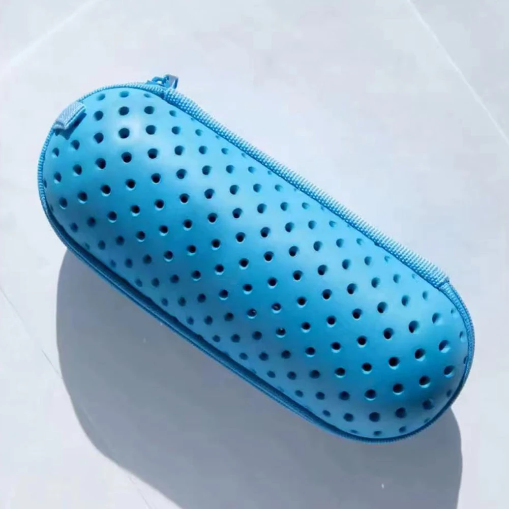 حافظة نظارات السباحة صندوق حماية نظارات السباحة مع مشبك وفتحات تصريف نظارات واقية قابلة للتنفس للرجال والنساء والأطفال