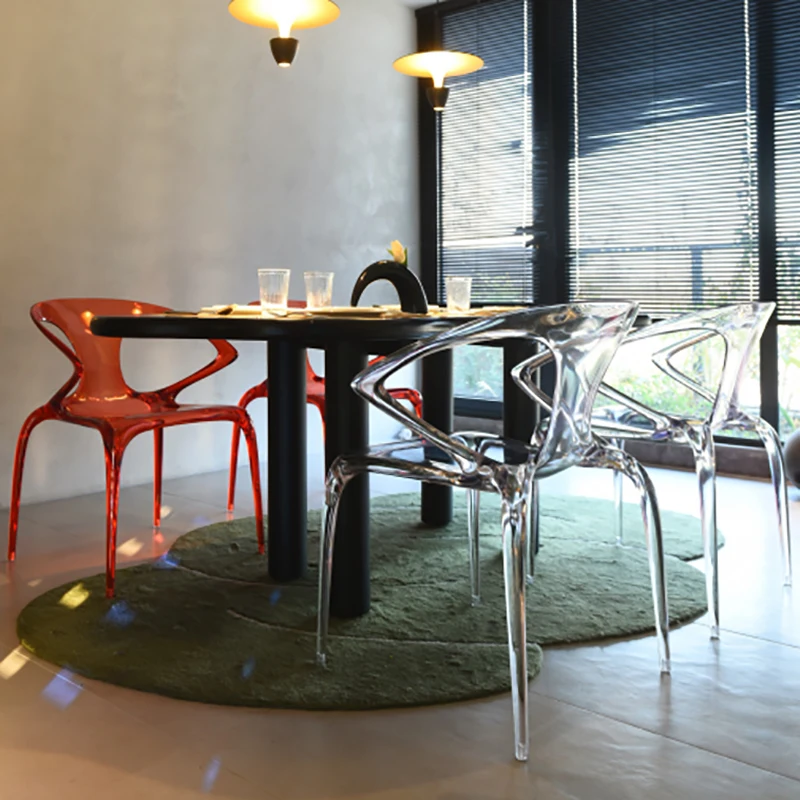 Hotel Chairs Dining Chair  Room Dresser Balcony Furniture Transparent Luxury Relaxing Devil Muebles Modern Armchairs Furnitures image 2