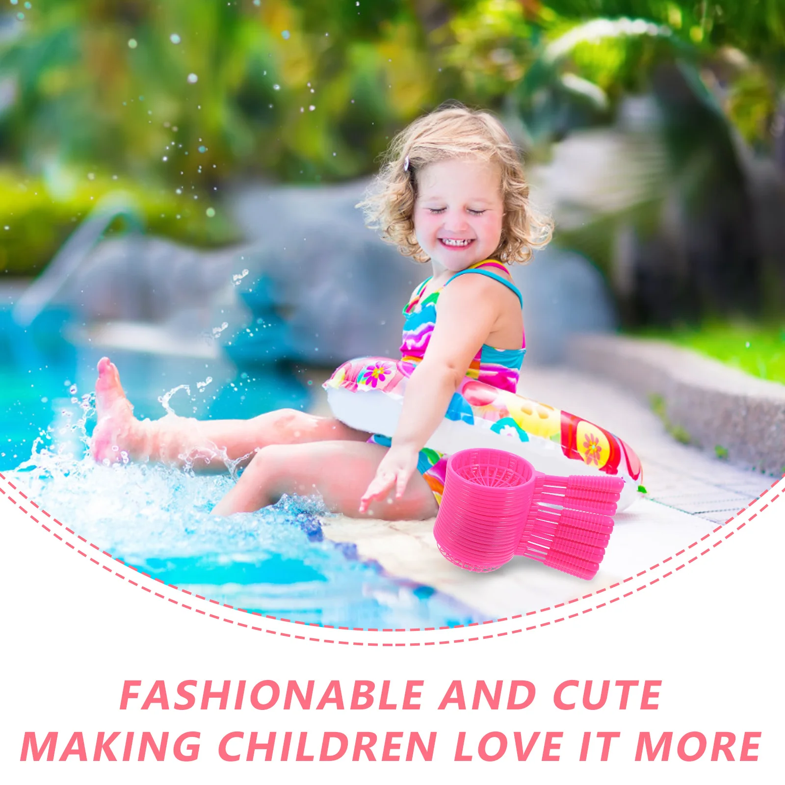 20 pezzi da pesca per bambini in materiale PP colorato per interni ed esterni, piscina da bagno, giochi, reti giocattolo da pesca per bambini