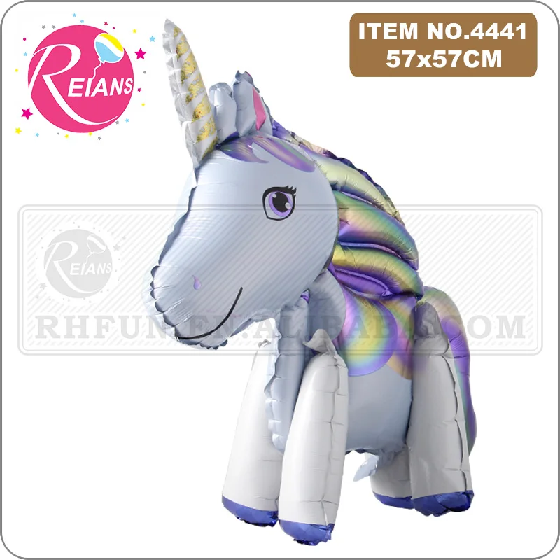 Balon Unicorn Foil Kartun Kuda Hewan Dekorasi Pesta Ulang Tahun Balon Surat Selamat Ulang Tahun Anak-anak Dekorasi Pesta Baby Shower