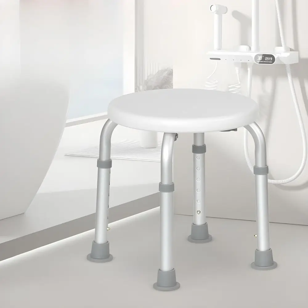 New Rubber Shower Chair Leg Caps 28.6MM Heavy Duty Shower Chair Leg Cover Grey Shower Chair Replacement Feet Bath Seat Stools