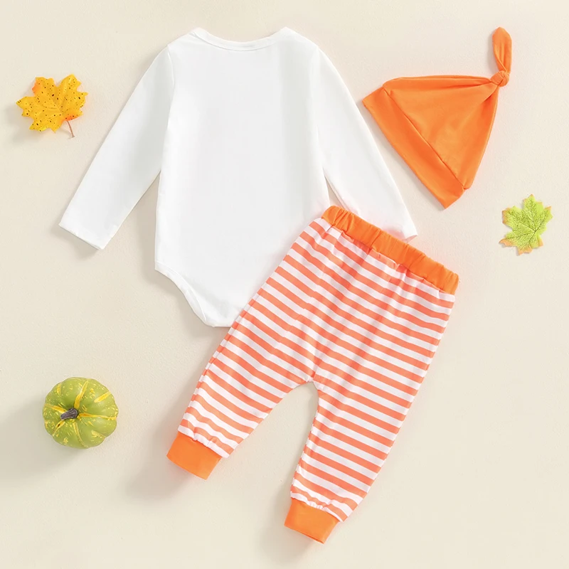 Unisex Halloween Pumpkin Outfit para bebê recém-nascido, macacão infantil, bodysuit, fantasia, menino, menina