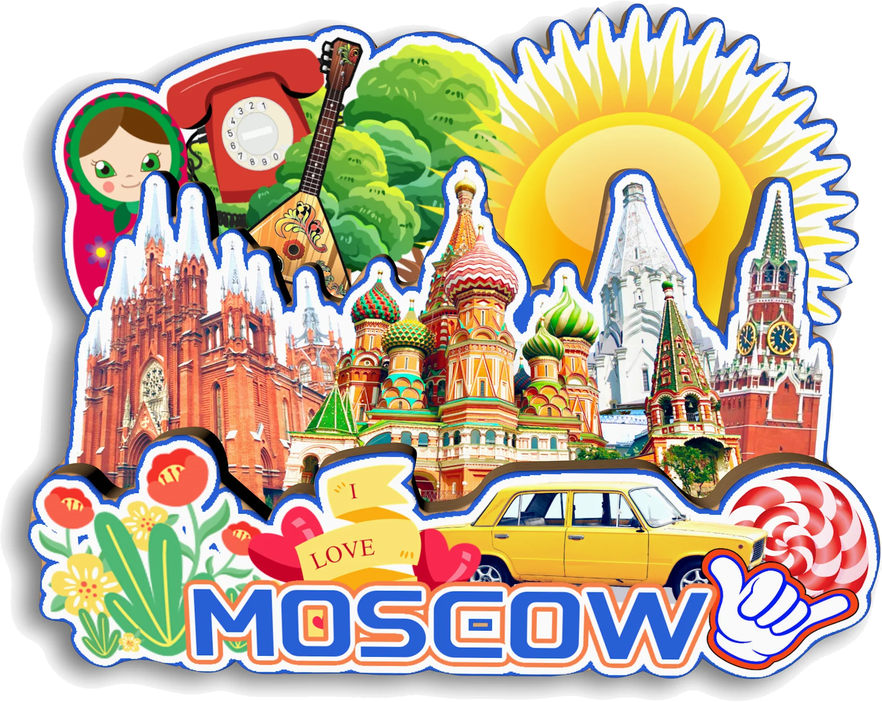 موسكو سانت بطرسبرغ فلاديفوستوك سوتشي كازان روسيا مغناطيس الثلاجة هدية تذكارية للسفر