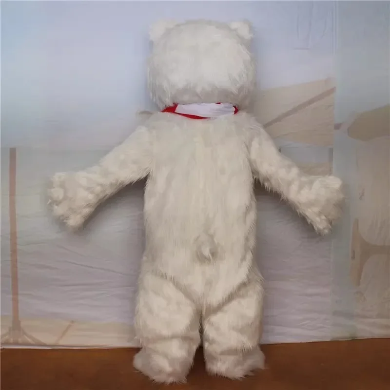 white Cola polar bear mascot costume adult coke bear mascot outfit suit