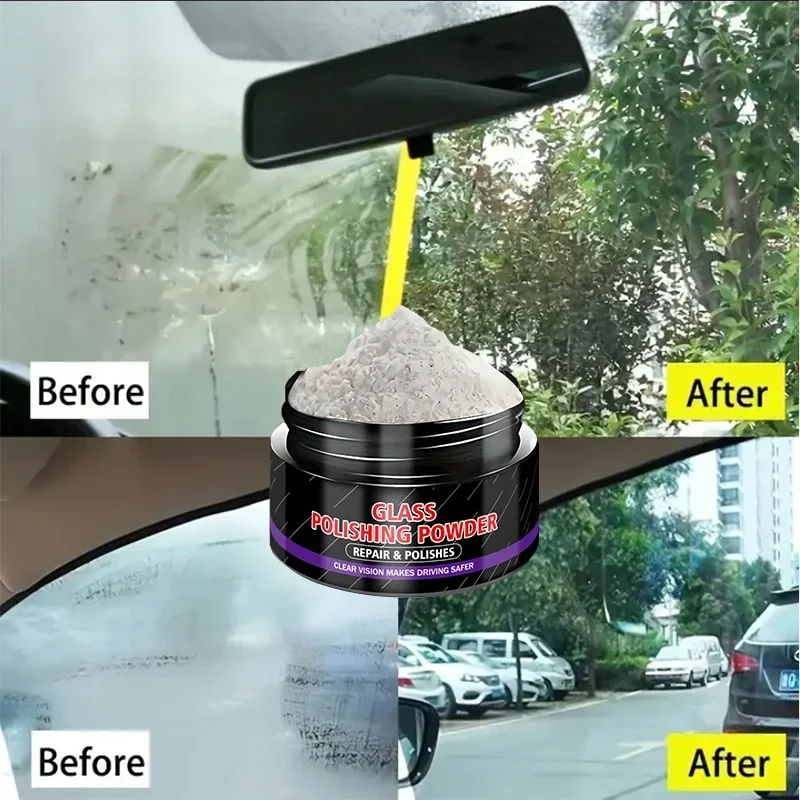 Glass Polishing Powder for Car Windshield Mirror Window Headlight Scratch Repair and Surface Restoration