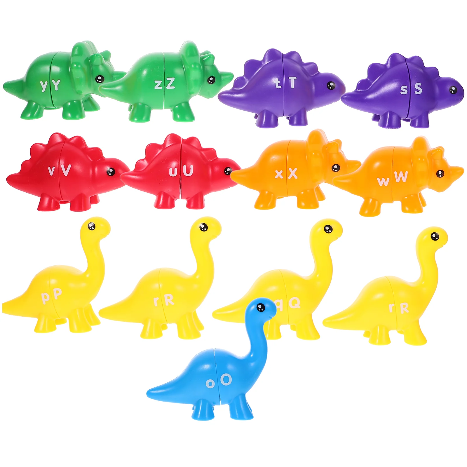 

13 Pcs Letter Matching Toys Children Educational Game English Learning Dinosaur Sensory Letters Sorting Barreled