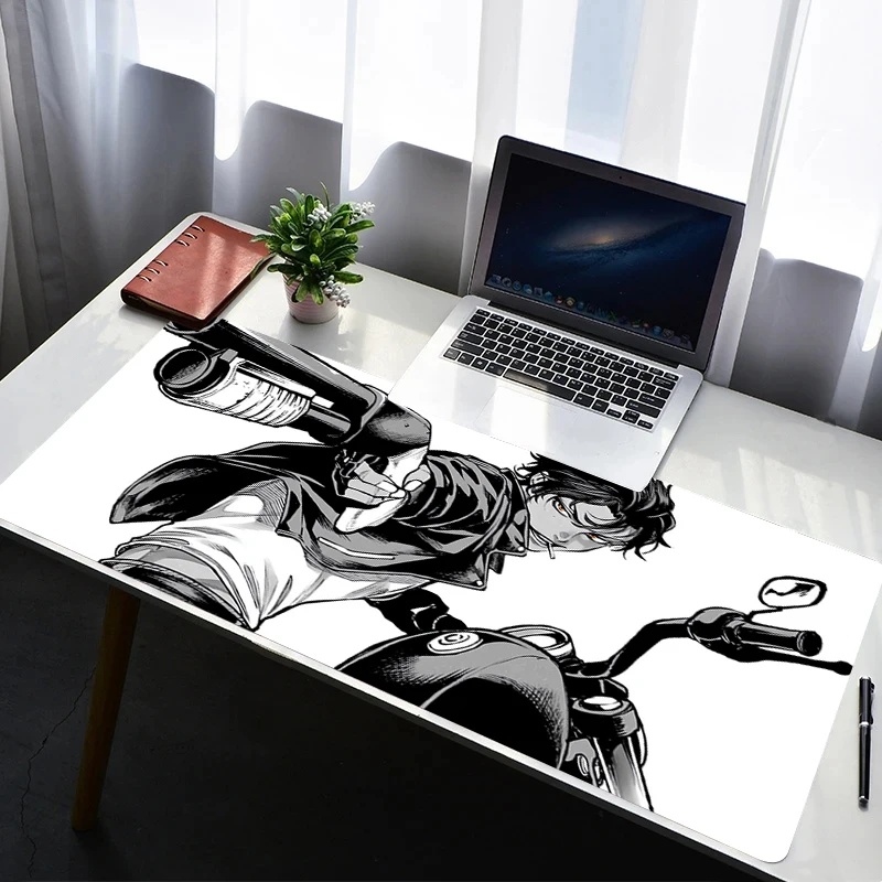 

Mouse Pad Computer Gamer PC Accessories HD Mousepad Rubber Non Slip Desk Mat Laptop Gamer Black And White Anime Boy Keyboard Pad