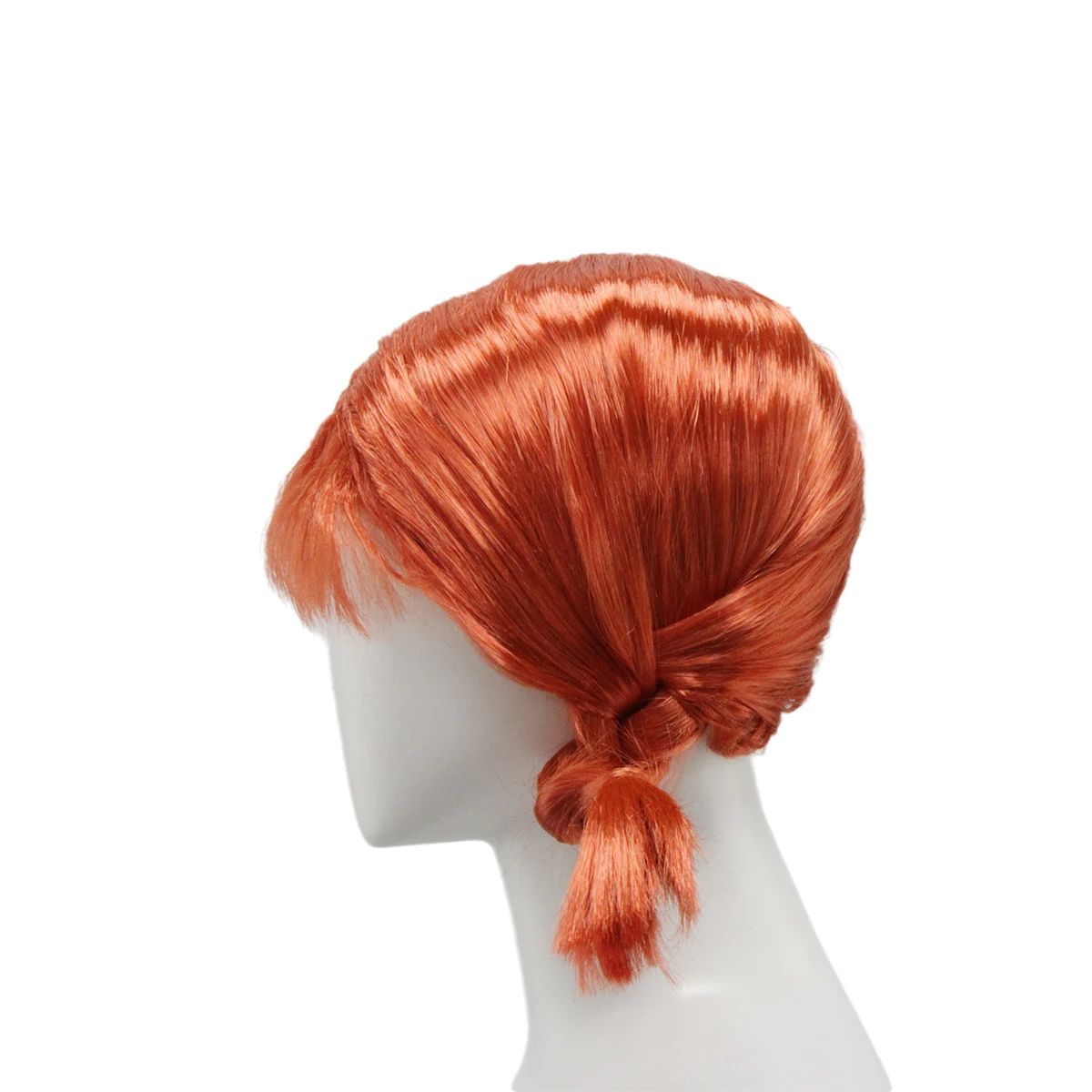 Orange neat bangs anti-warped braid synthetic wig | wig suitable for anime elf role-playing image 4
